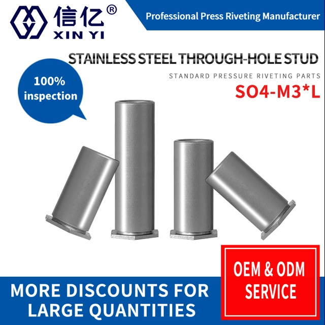 SO4-M3*L-410/416 Stainless Steel Pressure Rivet Nut Xinyi Standard Parts Pressure Nut Screw Mother 4.2 HOLE SIZE