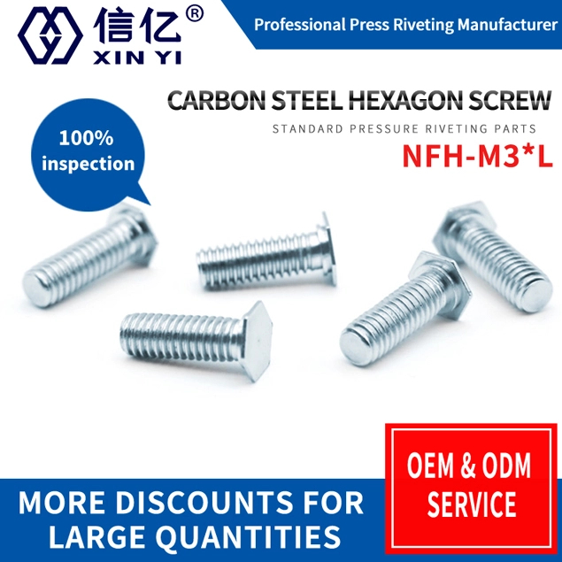 NFH-M3*6/8/10/12/15/20 Hexagonal rivet screw carbon steel galvanized rivet screw