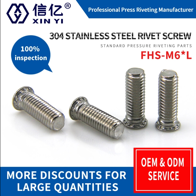 FHS-M6 *8-30 sus304 stainless steel rivet screw, pressure plate screw, mortise screw rivet part