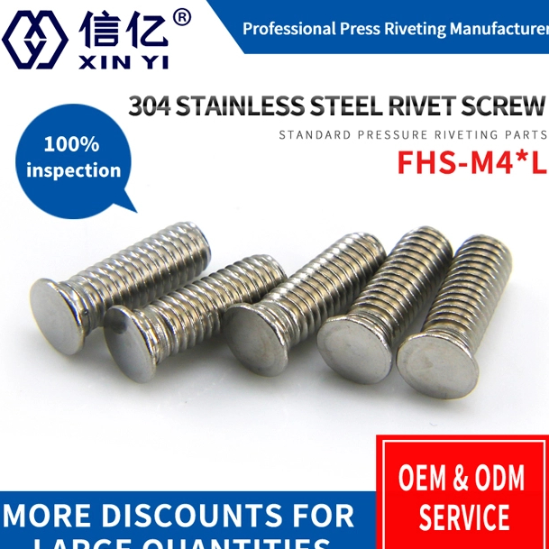 FHS-M4 *6-30 sus304 stainless steel rivet screw, pressure plate screw, mortise screw rivet part