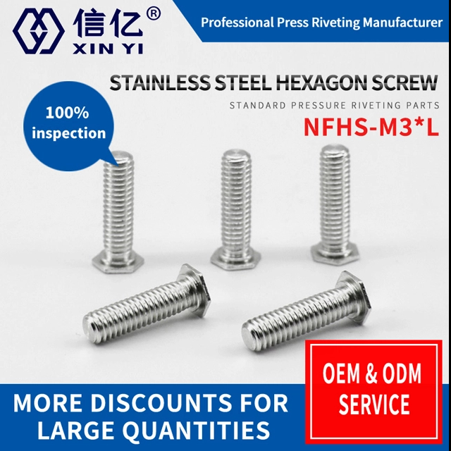 NFHS-M3*6/8/10/12/14/15/18/20 Stainless steel hexagonal rivet screw rivet screw