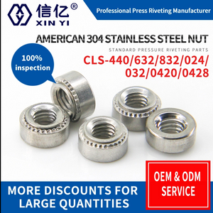 CLS-440/632/832/024/032/0420/0428-0-1-2 sus304 American made stainless steel rivet nut 